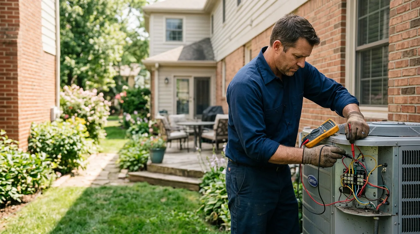 HVAC technician working near Pounding Mill, VA